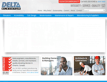Tablet Screenshot of delta-elevator.com